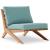 Tahiti Outdoor Patio Waterproof Fabric Accent Chair with Solid Teak Wood Frame