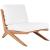 Tahiti Outdoor Patio Waterproof Fabric Accent Chair with Solid Teak Wood Frame
