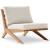 Tahiti Outdoor Patio Waterproof Fabric Accent Chair with Solid Teak Wood Frame