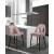 Akoya Velvet Counter Stool with Black Metal Legs & Gold Tips