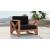 Anguilla Outdoor Patio Waterproof Fabric Accent Chair with Solid Teak Wood Frame
