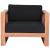Anguilla Outdoor Patio Waterproof Fabric Accent Chair with Solid Teak Wood Frame