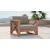 Anguilla Outdoor Patio Waterproof Fabric Accent Chair with Solid Teak Wood Frame