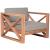 Anguilla Outdoor Patio Waterproof Fabric Accent Chair with Solid Teak Wood Frame