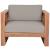 Anguilla Outdoor Patio Waterproof Fabric Accent Chair with Solid Teak Wood Frame