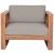 Anguilla Outdoor Patio Waterproof Fabric Accent Chair with Solid Teak Wood Frame