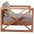 Anguilla Outdoor Patio Waterproof Fabric Accent Chair with Solid Teak Wood Frame