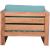 Anguilla Outdoor Patio Waterproof Fabric Accent Chair with Solid Teak Wood Frame