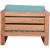 Anguilla Outdoor Patio Waterproof Fabric Accent Chair with Solid Teak Wood Frame