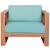 Anguilla Outdoor Patio Waterproof Fabric Accent Chair with Solid Teak Wood Frame