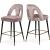 Akoya Velvet Counter Stool with Black Metal Legs & Gold Tips