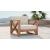 Anguilla Outdoor Patio Waterproof Fabric Accent Chair with Solid Teak Wood Frame
