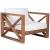 Anguilla Outdoor Patio Waterproof Fabric Accent Chair with Solid Teak Wood Frame