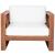 Anguilla Outdoor Patio Waterproof Fabric Accent Chair with Solid Teak Wood Frame