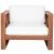 Anguilla Outdoor Patio Waterproof Fabric Accent Chair with Solid Teak Wood Frame