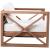 Anguilla Outdoor Patio Waterproof Fabric Accent Chair with Solid Teak Wood Frame