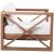 Anguilla Outdoor Patio Waterproof Fabric Accent Chair with Solid Teak Wood Frame