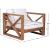 Anguilla Outdoor Patio Waterproof Fabric Accent Chair with Solid Teak Wood Frame