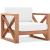 Anguilla Outdoor Patio Waterproof Fabric Accent Chair with Solid Teak Wood Frame