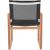 Tulum Outdoor Patio Mesh Waterproof Fabric Dining Arm Chair with Natural Teak Base