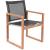Tulum Outdoor Patio Mesh Waterproof Fabric Dining Arm Chair with Natural Teak Base