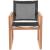 Tulum Outdoor Patio Mesh Waterproof Fabric Dining Arm Chair with Natural Teak Base