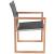 Tulum Outdoor Patio Mesh Waterproof Fabric Dining Arm Chair with Natural Teak Base