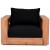 Tulum Outdoor Patio Waterproof Fabric Accent Chair with Solid Teak Wood Frame