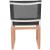 Tulum Outdoor Patio Mesh Waterproof Fabric Dining Side Chair with Natural Teak Base