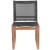 Tulum Outdoor Patio Mesh Waterproof Fabric Dining Side Chair with Natural Teak Base