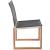 Tulum Outdoor Patio Mesh Waterproof Fabric Dining Side Chair with Natural Teak Base