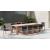 Tulum Outdoor Patio Mesh Waterproof Fabric Dining Side Chair with Natural Teak Base