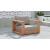 Tulum Outdoor Patio Waterproof Fabric Accent Chair with Solid Teak Wood Frame