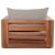 Tulum Outdoor Patio Waterproof Fabric Accent Chair with Solid Teak Wood Frame