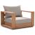 Tulum Outdoor Patio Waterproof Fabric Accent Chair with Solid Teak Wood Frame