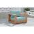 Tulum Outdoor Patio Waterproof Fabric Accent Chair with Solid Teak Wood Frame