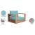 Tulum Outdoor Patio Waterproof Fabric Accent Chair with Solid Teak Wood Frame