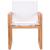 Tulum Outdoor Patio Mesh Waterproof Fabric Dining Arm Chair with Natural Teak Base