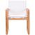 Tulum Outdoor Patio Mesh Waterproof Fabric Dining Arm Chair with Natural Teak Base