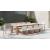 Tulum Outdoor Patio Mesh Waterproof Fabric Dining Arm Chair with Natural Teak Base