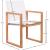 Tulum Outdoor Patio Mesh Waterproof Fabric Dining Arm Chair with Natural Teak Base