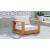 Tulum Outdoor Patio Waterproof Fabric Accent Chair with Solid Teak Wood Frame