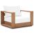 Tulum Outdoor Patio Waterproof Fabric Accent Chair with Solid Teak Wood Frame