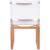 Tulum Outdoor Patio Mesh Waterproof Fabric Dining Side Chair with Natural Teak Base