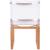 Tulum Outdoor Patio Mesh Waterproof Fabric Dining Side Chair with Natural Teak Base