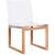 Tulum Outdoor Patio Mesh Waterproof Fabric Dining Side Chair with Natural Teak Base