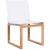 Tulum Outdoor Patio Mesh Waterproof Fabric Dining Side Chair with Natural Teak Base