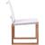 Tulum Outdoor Patio Mesh Waterproof Fabric Dining Side Chair with Natural Teak Base
