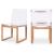 Tulum Outdoor Patio Mesh Waterproof Fabric Dining Side Chair with Natural Teak Base