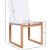 Tulum Outdoor Patio Mesh Waterproof Fabric Dining Side Chair with Natural Teak Base